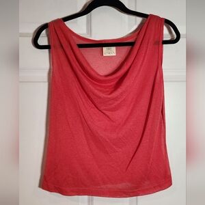 Karol Richardson Coral Draped Tank Top Lightweight M/L